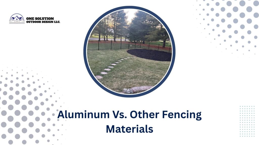Aluminum Vs. Other Fencing Materials - What’s Best For Newfield, NJ Homeowners? 2 Aluminum fence installed around a modern home in Newfield, NJ, offering durability and curb appeal.
